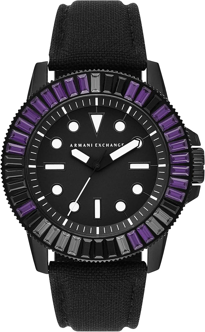 a|x armani exchange 手表 ax1857 男士 black